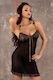 Livia Corsetti Morinim CF 90579 Комплект Секси бебешка нощница Комбинезон и стринг Black