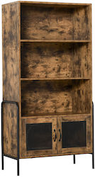 Floor Chipboard Bookcase Καφέ 81x40x160cm
