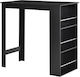 Table Bar Wooden Black Velvet-Black Metal 112x57x106cm