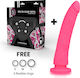 Delta Club Harness με Dildo 23cm σε χρώμα Pink