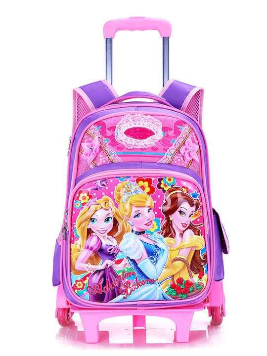 Princess School Bag Trolley Elementary, Elementary in Pink color