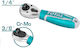 Total Double Ratchet 1/4" / 3/8" 14cm with 72 Blades