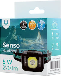 Forever Light Senso XP-E Στεγανός Επαναφορτιζόμενος Φακός Κεφαλής LED 270lm