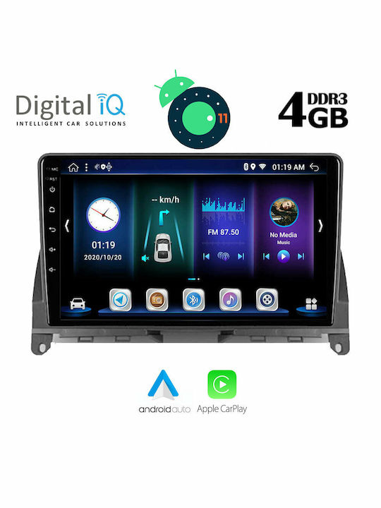 Digital IQ BXD 6405 Ηχοσύστημα Αυτοκινήτου για Mercedes Benz C 2007-2011 (Bluetooth/WiFi/GPS) με Οθόνη 9"