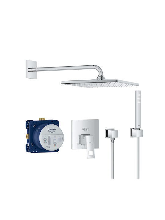 Grohe Eurocube Built-In Showerhead Set with 2 Exits Silver