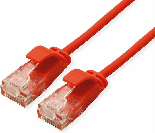 Roline U/UTP Cat.6a (Gigabit) Καλώδιο Δικτύου Ethernet 0.5m Κόκκινο