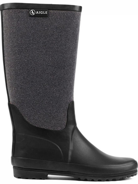 Aigle Venise Feutre Hunting Wellingtons in Black color