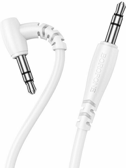 Borofone Cablu De Sunet Jack 3,5 Mm Male - 3,5 Mm Male Alb 1m BL10