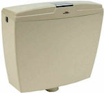 Kariba 2008 Wall Mounted Plastic High Pressure Rectangular Toilet Flush Tank Champagne