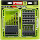 Ryobi Set of 38 Drills with Cylindrical Shank for Metal