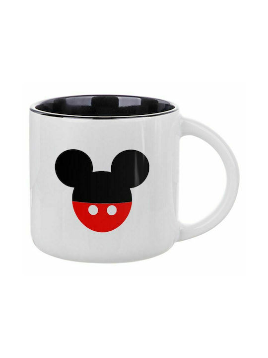 Mickey head, Ceramic Mug 400ml White/Black