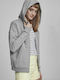 Women's Sweatshirt Jacket Hooded Gray