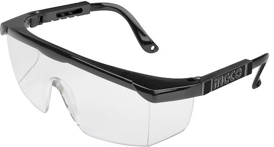 Ingco Safety Glasses for Protection with Transparent Lenses 1pcs