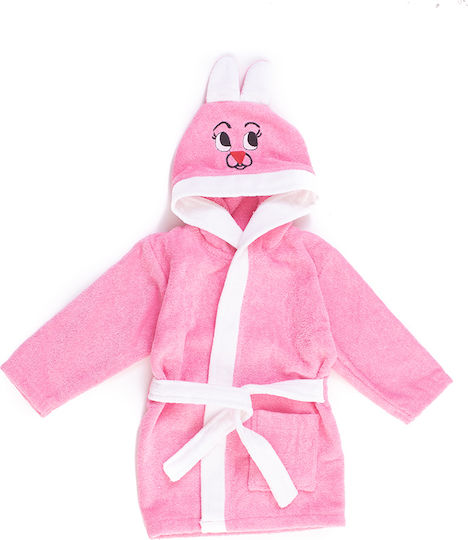 Comfort Kids Hooded Bathrobe Pink
