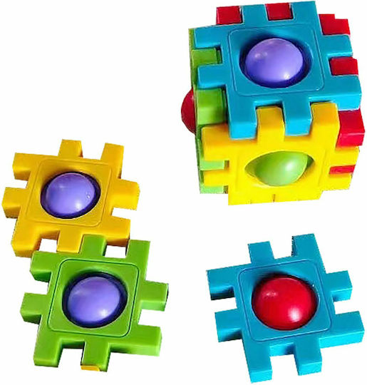 Tic Tac Toe Pop it Fidget Plastic Multicolour (Various Designs/Assortment of Designs) 1pc