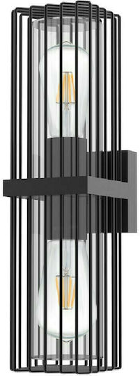 Sun Light Επιτοίχιο Εξωτερικό Φαναράκι E27 IP54 Διπλής Δέσμης 10.5x42.5εκ.