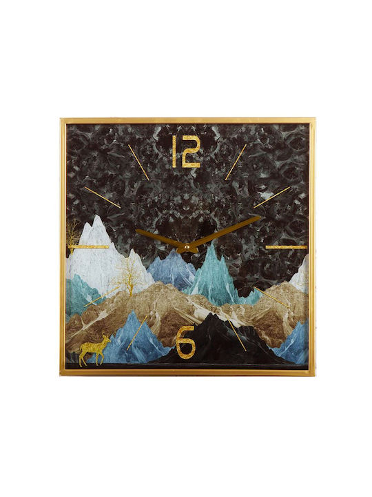 Iliadis Mountain Ceas de Perete Sticlă Colorat 41x41cm