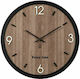 Iliadis Enjoy Time Wanduhr Hölzernes Brown/Black Ø50cm