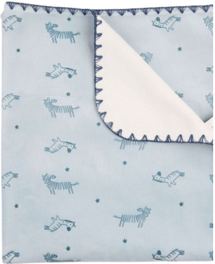 Bi Baby Blanket Nursery Swaddling Blankets Fleece Light Blue 90x90cm