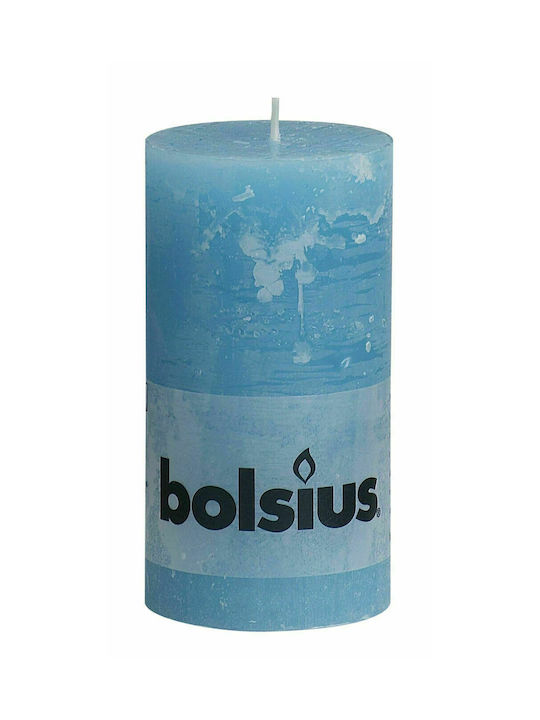 Rustic Candle 130/68mm Bolsius -Aqua