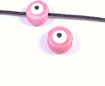 Matte matte ceramic bead 12mm Pink-White