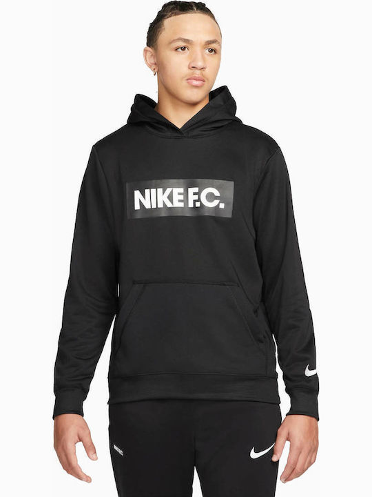 F.c. Dri-Fit Φούτερ με Κουκούλα Μαύρο