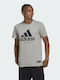 Adidas Key City Paris Badge Of Sport Ανδρικό T-shirt Medium Grey Heather με Λογότυπο