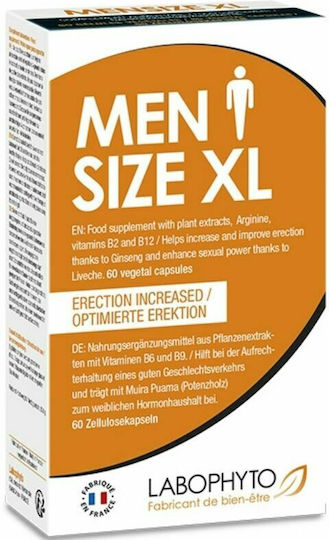 Labophyto Men Size XL Συμπλήρωμα για Λίμπιντο & Ενίσχυση της Τεστοστερόνης 60 φυτικές κάψουλες