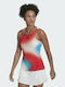 Adidas Melbourne Tennis Printed Y-Tank Women's Athletic Blouse Sleeveless Red