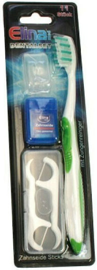 Elina Med Dental Set Elina Med Manual Toothbrush Medium Green