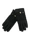 Stamion Μαύρα Ανδρικά Δερμάτινα Γάντια