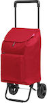 Argo Stoff Einkaufswagen Klappbar Rot 30x36x94cm