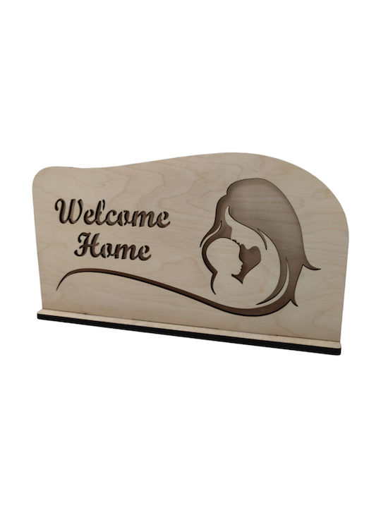 Fly Digital Led Παιδικό Διακοσμητικό Φωτιστικό Welcome Home Μαμά με Μωρό Καφέ 15x28x15εκ.