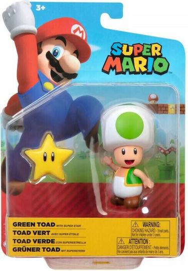 Jakks Pacific Super Mario: Green Toad Φιγούρα 10εκ.