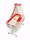 Beboulino Λίκνο Red Stork White με Στρώμα