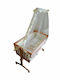 Beboulino Cradle Mooving Bear with Mattress and Wheels White