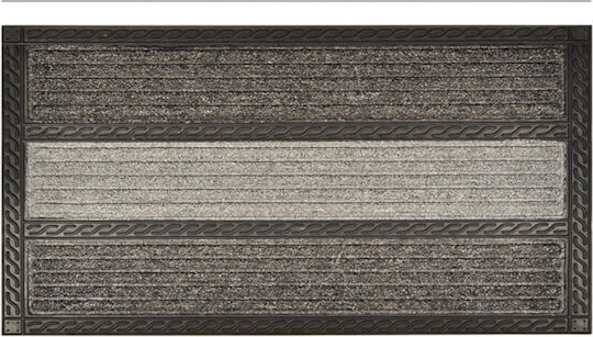 San Lorentzo Entrance Mat Carpet with Anti-slip Backing Tricolor Grey 40x60cm