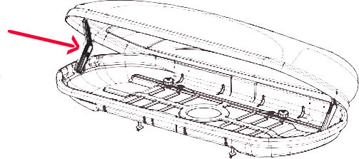 Menabo Autodachboxarme Ersatzarm für Innenraum-Dachbox 1Stück
