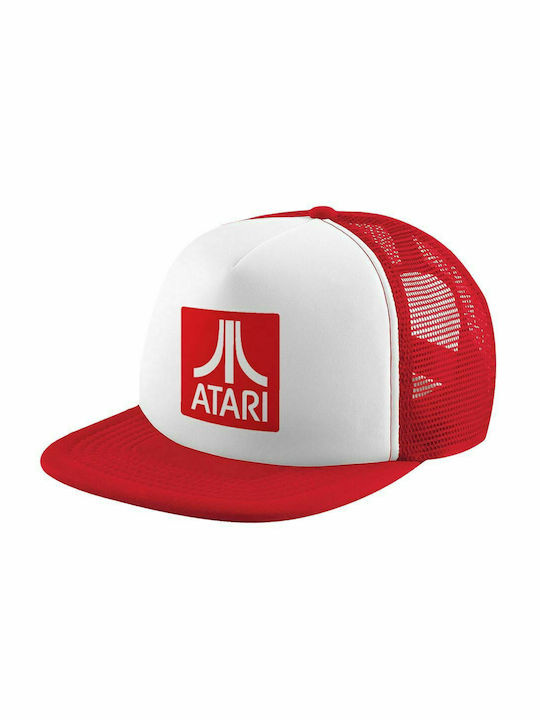 atari, Καπέλο Ενηλίκων Soft Trucker με Δίχτυ Red/White (POLYESTER, ΕΝΗΛΙΚΩΝ, UNISEX, ONE SIZE)