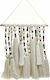 Inart Macrame Hanging Wall Decor Beige Made of Fabric 50x58cm
