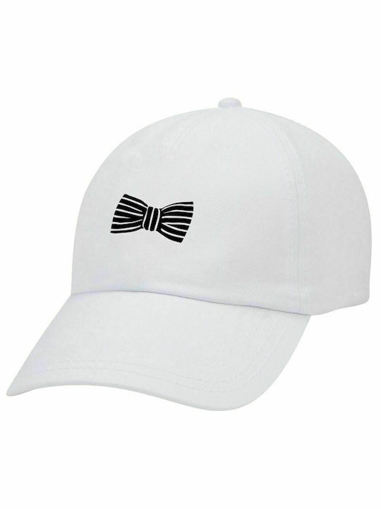 Bow tie, Καπέλο Ενηλίκων Baseball Λευκό 5-φύλλο (POLYESTER, ΕΝΗΛΙΚΩΝ, UNISEX, ONE SIZE)