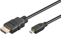 Goobay Cable HDMI male - micro HDMI male 5m Μαύρο