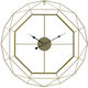 Inart Wall Clock Metallic Gold Ø60cm