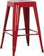 Scaune Bar Metal Roșu 43x43x67buc