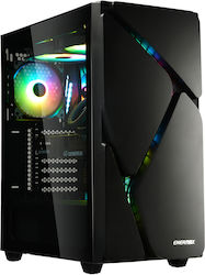 Enermax Marbleshell MS30 Gaming Midi Tower Κουτί Υπολογιστή με Πλαϊνό Παράθυρο και RGB Φωτισμό Μαύρο