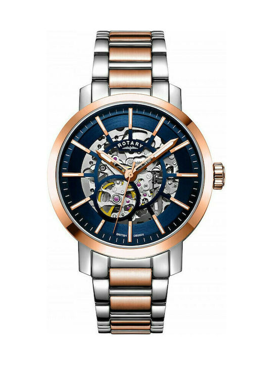 Rotary Greenwich Skeleton Uhr Automatisch mit Metallarmband