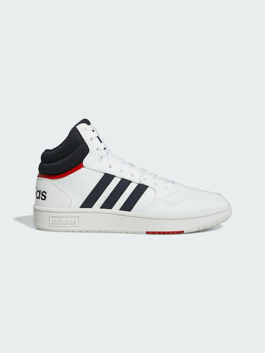 Adidas Hoops 3.0 Mid Ανδρικά Μποτάκια Cloud White / Legend Ink / Vivid Red