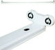 Aca Single-Ended Lighting Batten T8 with 2 Slots for LED Bulbs 150cm