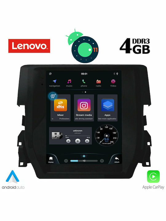 Lenovo Car-Audiosystem für Honda Bürgerlich 2016+ (Bluetooth/USB/AUX/WiFi/GPS/Apple-Carplay) mit Touchscreen 9.7"