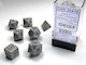 Chessex Dice Dark Grey / Black Opaque